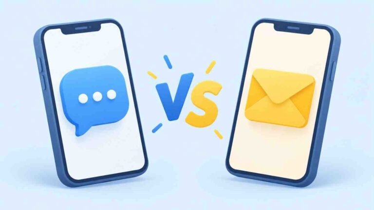 SMS verification vs email verification comparison graphic